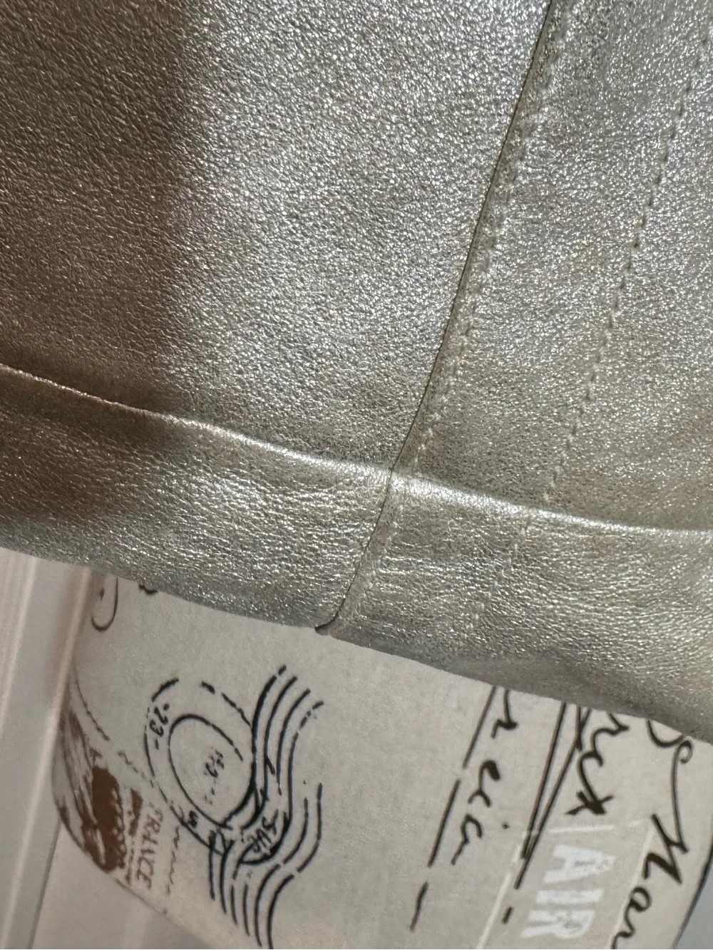 Vintage Coach Metallic Silver Goat Suede Pleated Belted Hobo Bag (Style 8B33)